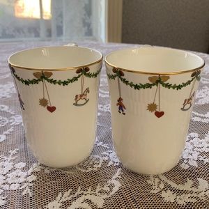 Royal Copenhagen Star Christmas Mugs